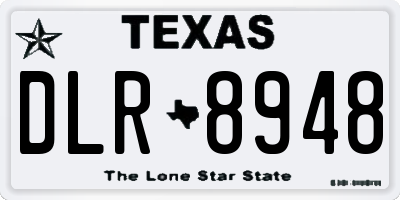 TX license plate DLR8948