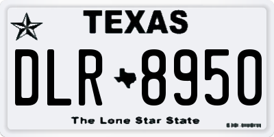 TX license plate DLR8950