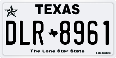 TX license plate DLR8961