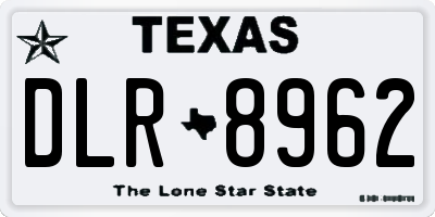 TX license plate DLR8962