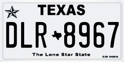 TX license plate DLR8967