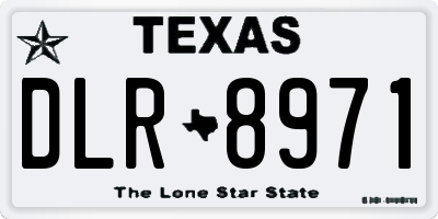 TX license plate DLR8971