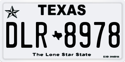 TX license plate DLR8978