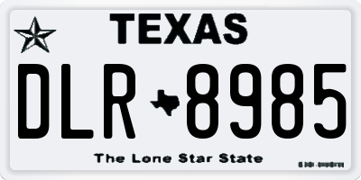 TX license plate DLR8985
