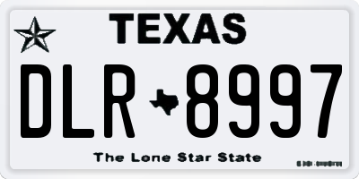 TX license plate DLR8997