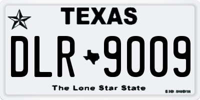 TX license plate DLR9009