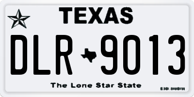 TX license plate DLR9013