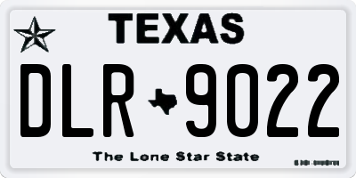 TX license plate DLR9022