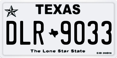 TX license plate DLR9033
