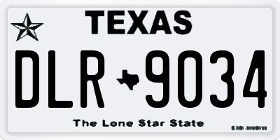 TX license plate DLR9034