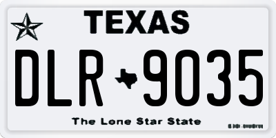 TX license plate DLR9035