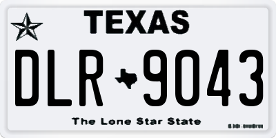 TX license plate DLR9043
