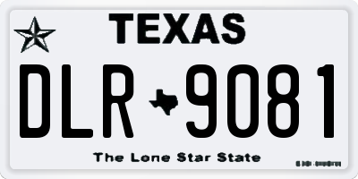 TX license plate DLR9081