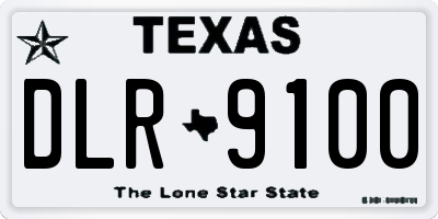 TX license plate DLR9100