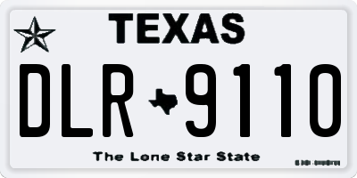 TX license plate DLR9110