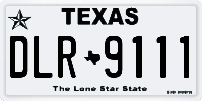TX license plate DLR9111