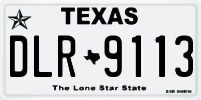 TX license plate DLR9113