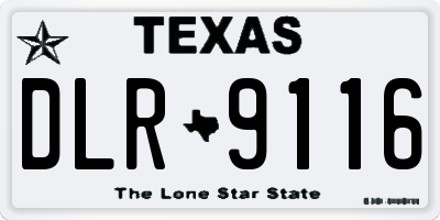 TX license plate DLR9116