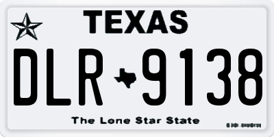 TX license plate DLR9138