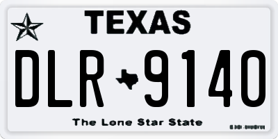 TX license plate DLR9140
