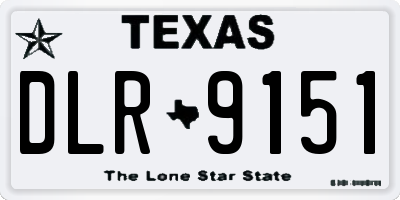 TX license plate DLR9151