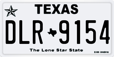 TX license plate DLR9154