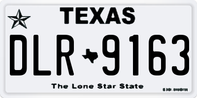 TX license plate DLR9163