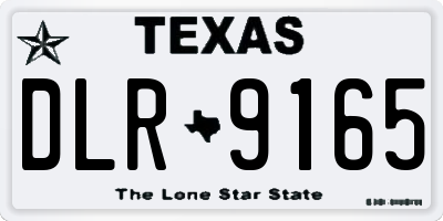 TX license plate DLR9165