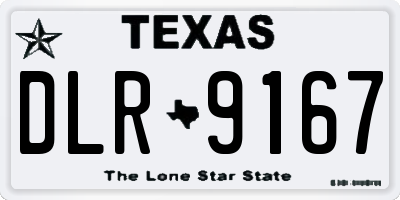 TX license plate DLR9167