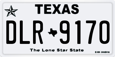 TX license plate DLR9170