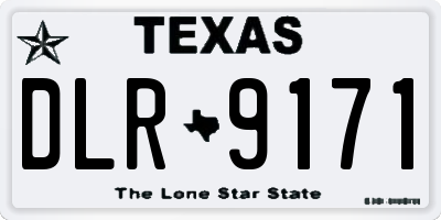 TX license plate DLR9171