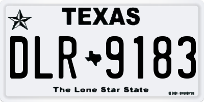 TX license plate DLR9183