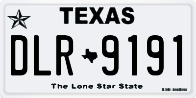 TX license plate DLR9191