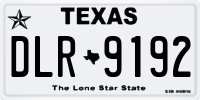 TX license plate DLR9192