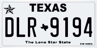 TX license plate DLR9194