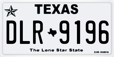 TX license plate DLR9196