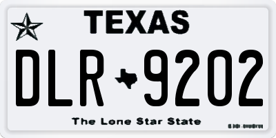 TX license plate DLR9202