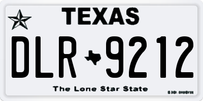 TX license plate DLR9212