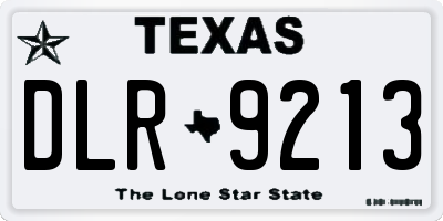 TX license plate DLR9213