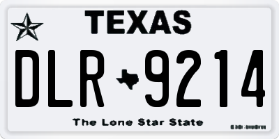 TX license plate DLR9214