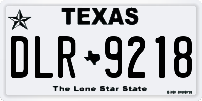 TX license plate DLR9218