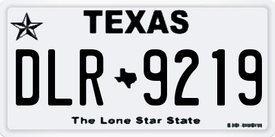TX license plate DLR9219