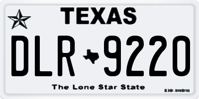 TX license plate DLR9220