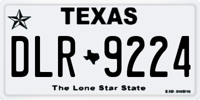 TX license plate DLR9224
