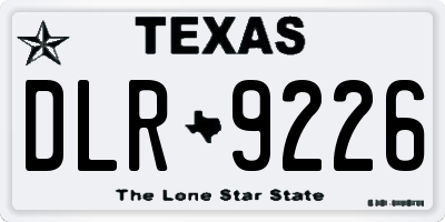 TX license plate DLR9226