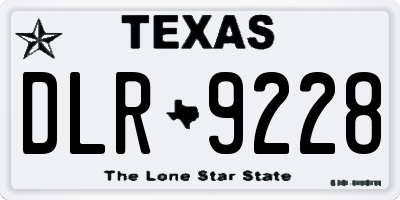 TX license plate DLR9228