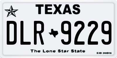 TX license plate DLR9229