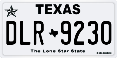TX license plate DLR9230