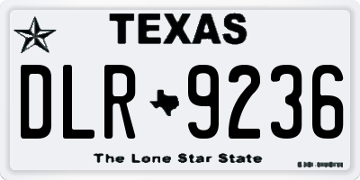 TX license plate DLR9236