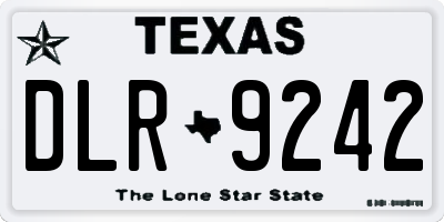 TX license plate DLR9242